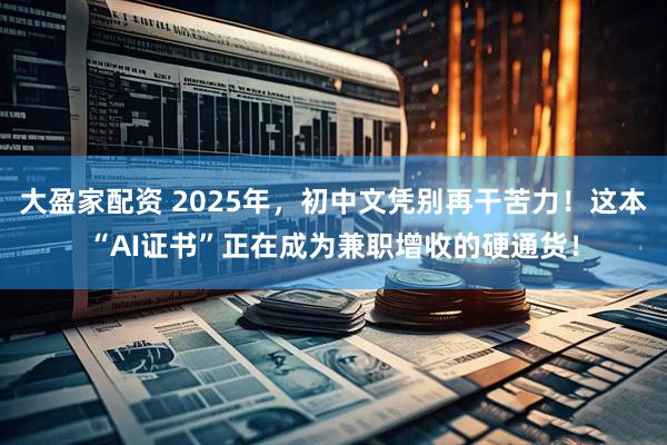大盈家配资 2025年，初中文凭别再干苦力！这本“AI证书”正在成为兼职增收的硬通货！